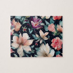Puzzle Motif Floral Cute Pastel Couleurs Fleurs