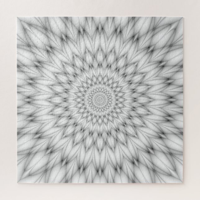 Puzzle Motif floral en noir et blanc (Vertical)
