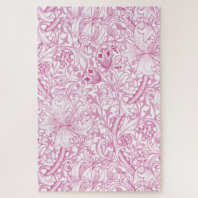 Puzzle Motif floral Lily dorée de William Morris (Vertical)