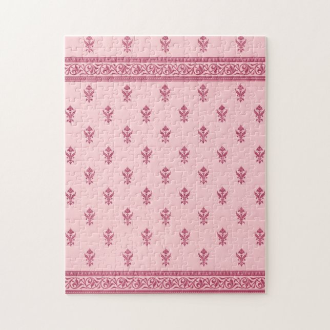Puzzle Motif floral rose (Vertical)