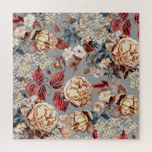 Puzzle Motif floral, style Art nouveau.