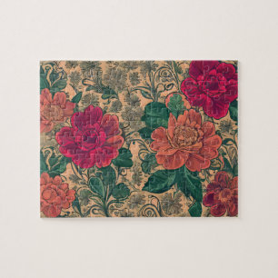 Puzzle Motif Floral vintage Aux Couleurs Pastel Fleurs