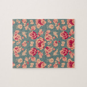 Puzzle Motif Floral vintage Aux Couleurs Pastel Fleurs