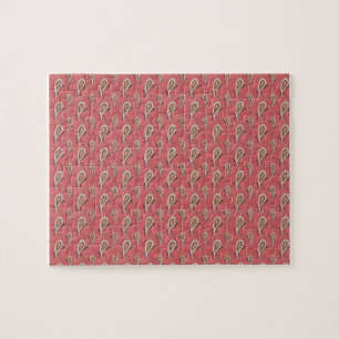 Puzzle Motif Foxglove Petal Paisley
