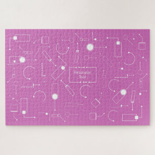 Puzzle Motif futuriste : Violet (texte blanc) 006
