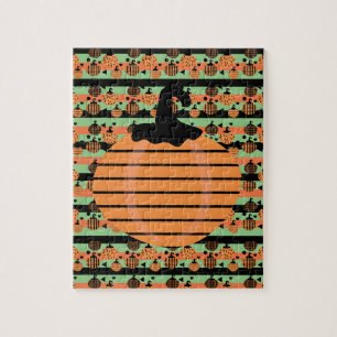 Puzzle Motif géométrique de citrouille d'Halloween