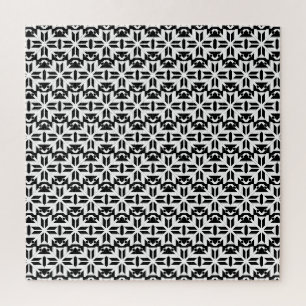 Puzzle Motif géométrique élégant noir et blanc