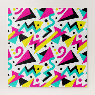 Puzzle Motif géométrique Memphis des années 80