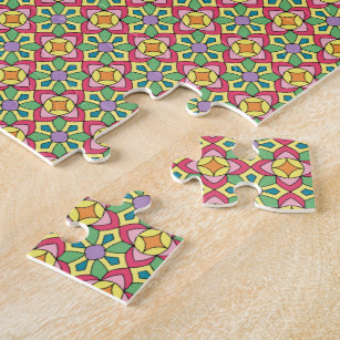 Puzzle Motif géométrique traditionnel islamique coloré