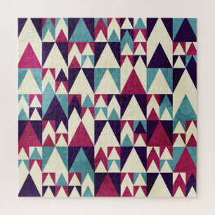 Puzzle Motif géométrique triangle rétro
