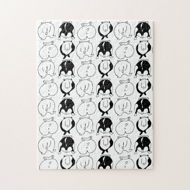 Puzzle Motif Hamster Butts (Vertical)