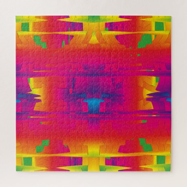 Puzzle Motif indien de couleur vibrante festive  (Vertical)