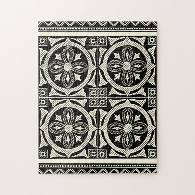 Puzzle Motif Mandala noir et blanc par Vision Studio (Vertical)