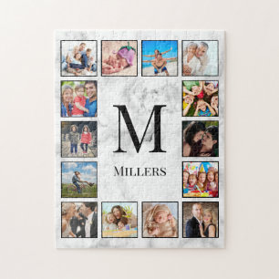 Puzzle Motif Marbre blanc en pierre