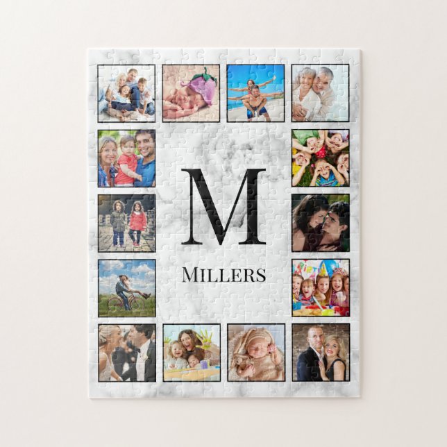 Puzzle Motif Marbre blanc en pierre (Vertical)