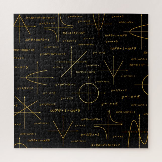 Puzzle motif mathématique abstrait (Vertical)