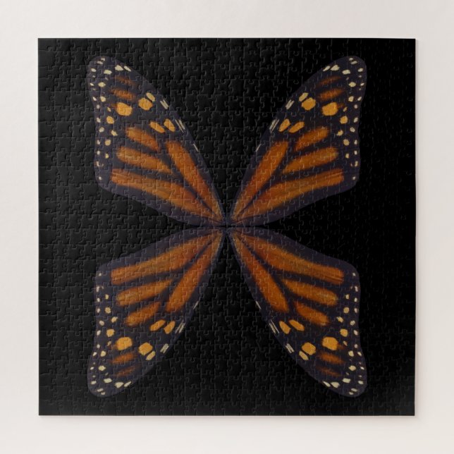 Puzzle Motif Monarch Butterfly Wings (Vertical)