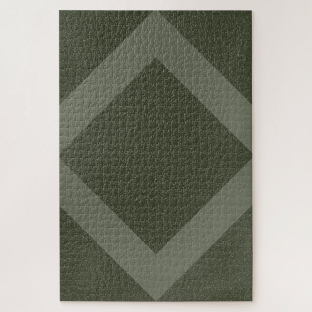 Puzzle Motif Moss Green Diamond (Vertical)