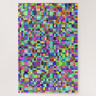 Puzzle Motif multicolore de formes de carrés abstraits