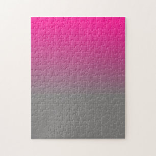 Puzzle Motif ombré rose foncé et gris