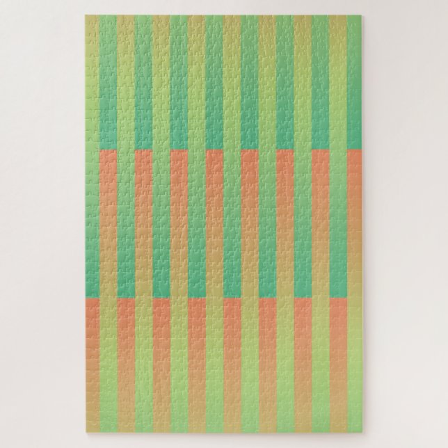 Puzzle Motif orange vert rayé (Vertical)