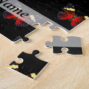 Puzzle Motif papillon rouge et noir