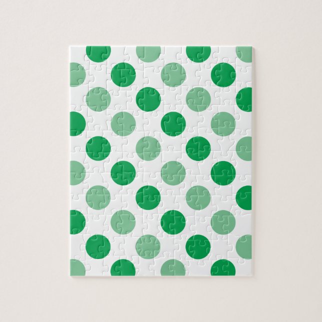 Puzzle Motif pois vert (Vertical)