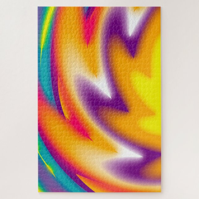 Puzzle Motif radial coloré (Vertical)