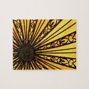 Puzzle Motif radial jaune