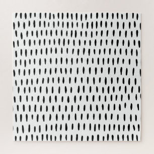 Puzzle Motif rayé noir et blanc : dessiné à la main