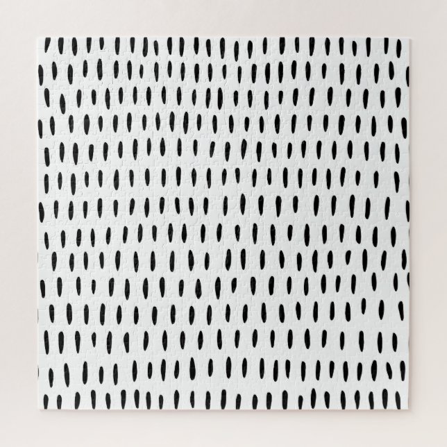 Puzzle Motif rayé noir et blanc : dessiné à la main (Vertical)
