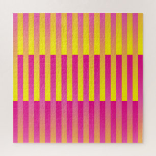 Puzzle Motif rayé orange jaune rose