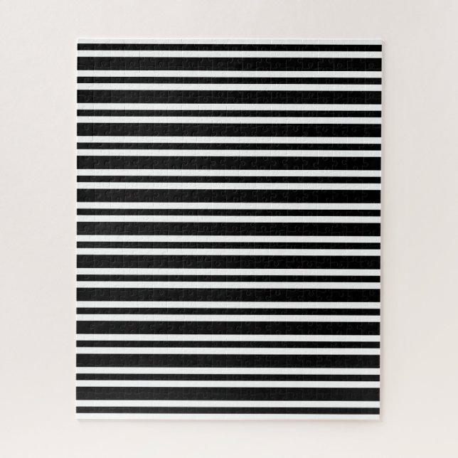 Puzzle Motif rayures noires et blanches (Vertical)