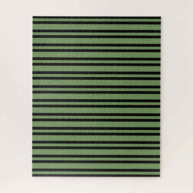 Puzzle Motif rayures noires vertes (Vertical)