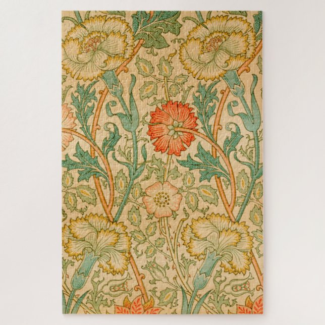 Puzzle Motif rose et Rose (par William Morris) (Vertical)