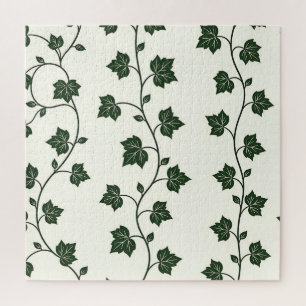 Puzzle Motif sans couture de lierre Classique Vert