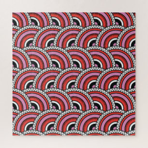 Puzzle Motif sans couture géométrique rétro