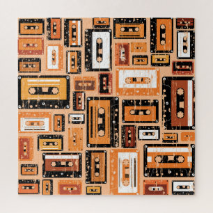 Puzzle Motif sans couture rétro