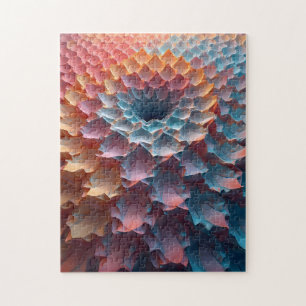 Puzzle Motif semblable à une feuille en pastels