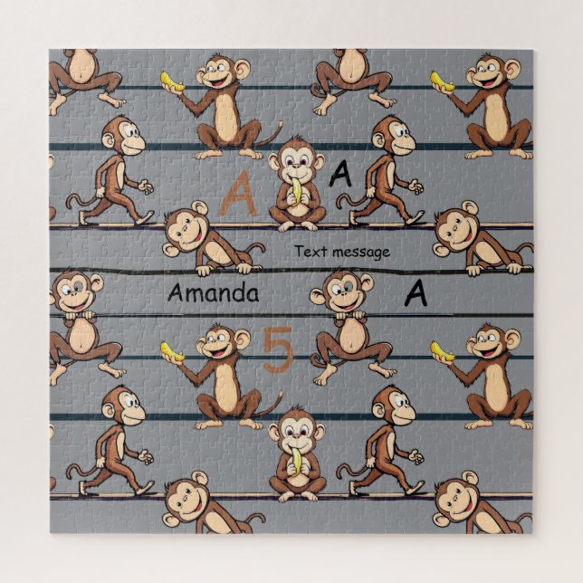 Puzzle Motif Singe Malicieux (Vertical)