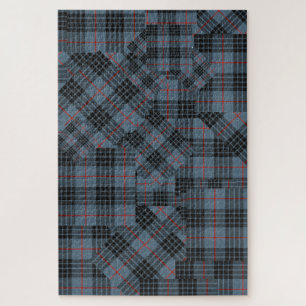 Puzzle Motif Tartan Mackay Bleu
