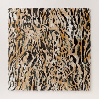 Puzzle Motif textile de l'indicateur de léopard coloré