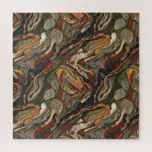 Puzzle Motif tourbillonnant de tons terreux abstraits