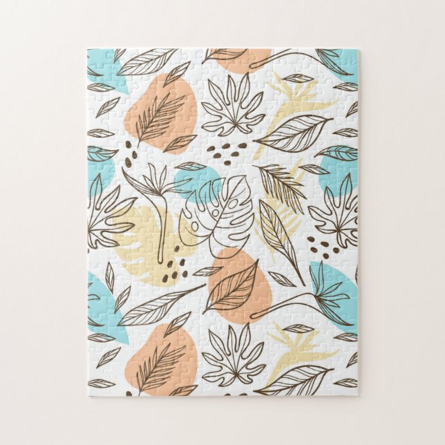 Puzzle Motif tropical d'été dessiné à la main (Vertical)