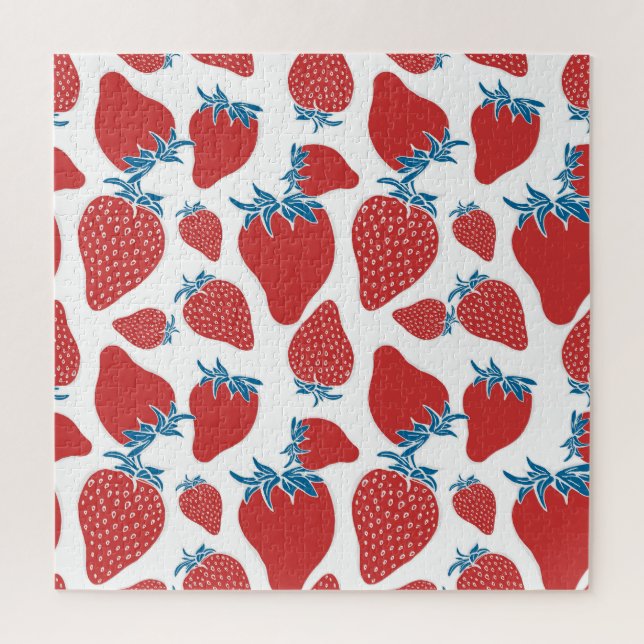 Puzzle Motif Vintage de fraise à main (Vertical)
