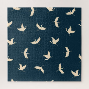 Puzzle Motif Vintage japonais Silhouette