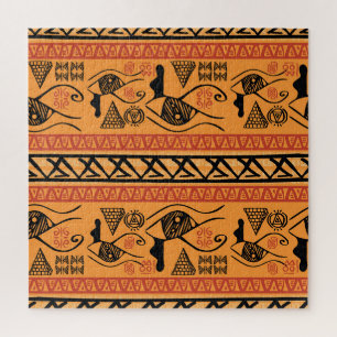 Puzzle Motif Vintage Tribal Égyptien À Rayures.