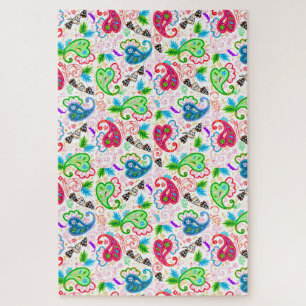 Puzzle Motifs de fleurs décoratives colorées mignonnes