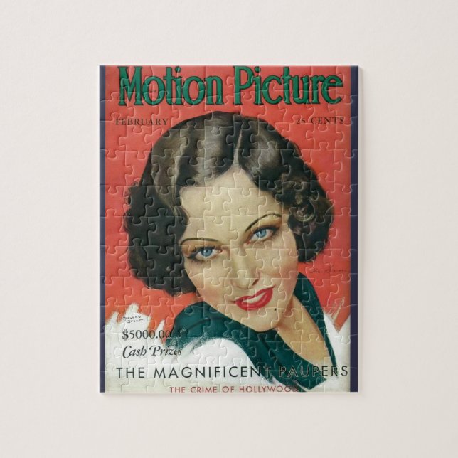 Puzzle Motion Picture Février 1931 Gloria Swanson couvert (Vertical)