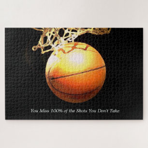 Puzzle Motivational Quote Basketball Creative Sports Art